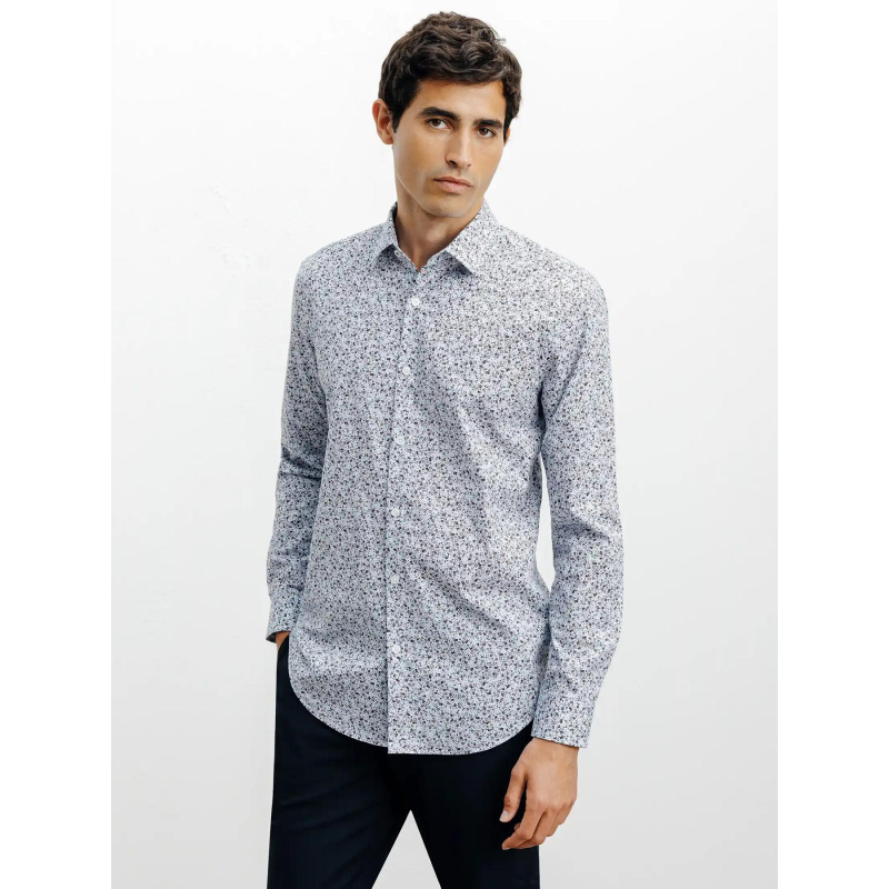 Chemise à manches longues floral mindy bleu homme - Izac