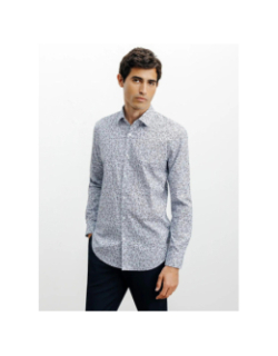 Chemise à manches longues floral mindy bleu homme - Izac