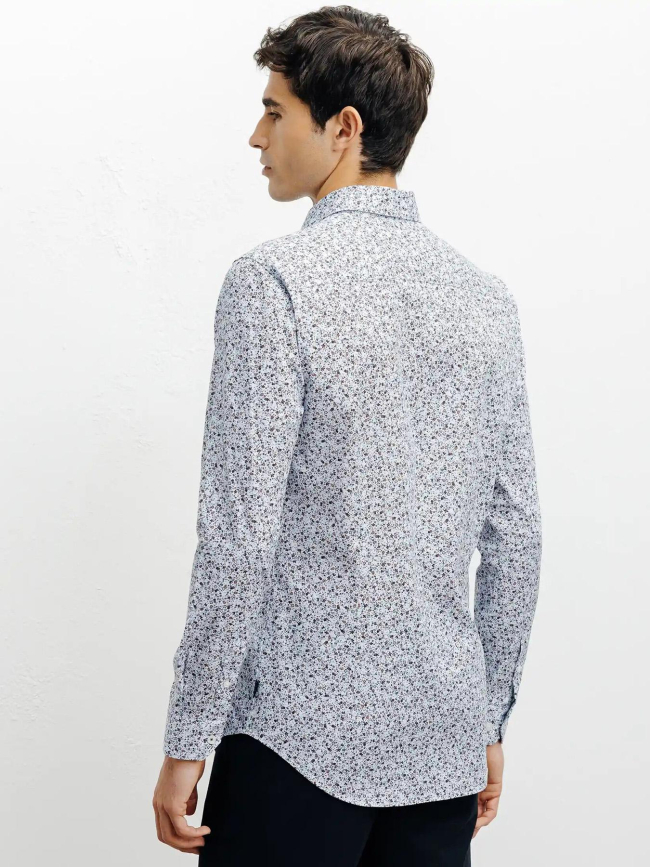 Chemise à manches longues floral mindy bleu homme - Izac