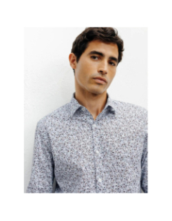 Chemise à manches longues floral mindy bleu homme - Izac