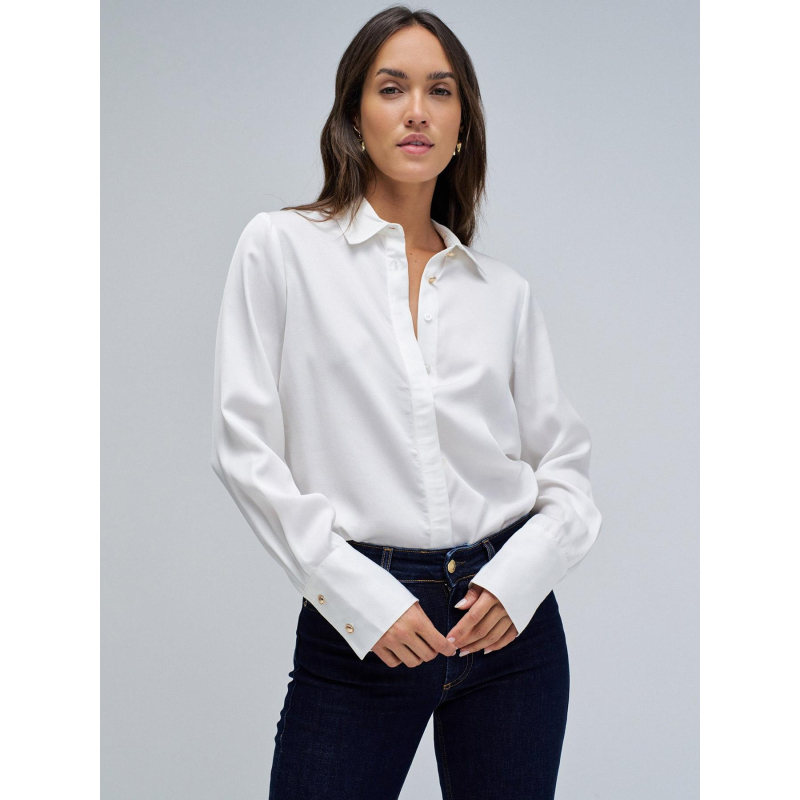 Chemisier à boutons dorés blanc femme - Salsa