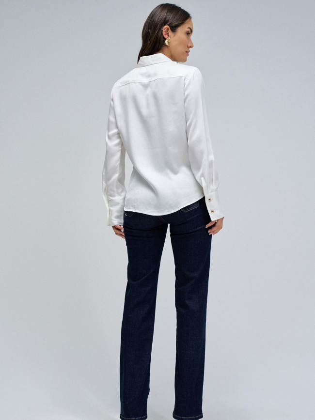 Chemisier à boutons dorés blanc femme - Salsa