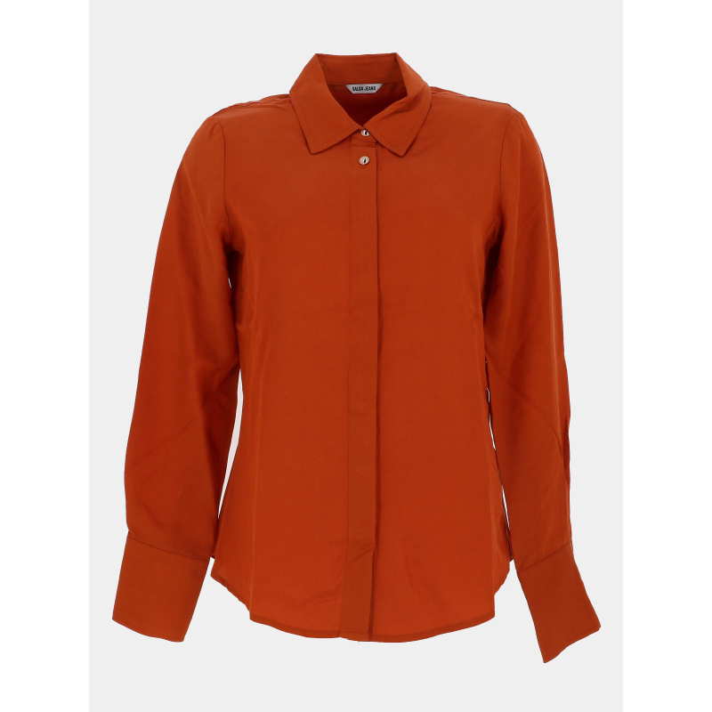 Chemisier à boutons dorés orange femme - Salsa