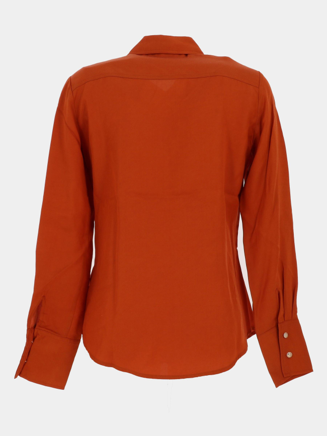 Chemisier à boutons dorés orange femme - Salsa