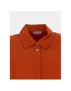 Chemisier à boutons dorés orange femme - Salsa