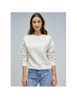 Sweat à motifs jacquard brillant blanc femme - Salsa