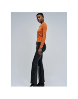 Pull à manches boutonnées basic orange femme - Salsa