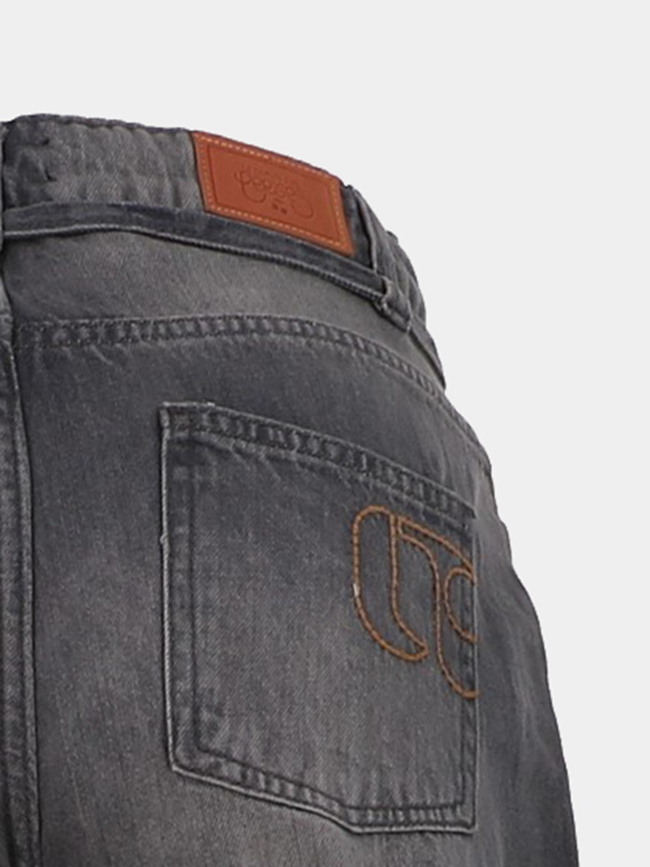 Jean wide leg taille haute alexgi gris fille - Le Temps Des Cerises