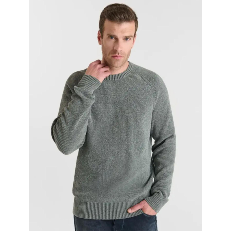 Pull en maille balar vert homme - Le Temps Des Cerises