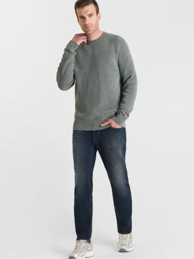 Pull en maille balar vert homme - Le Temps Des Cerises