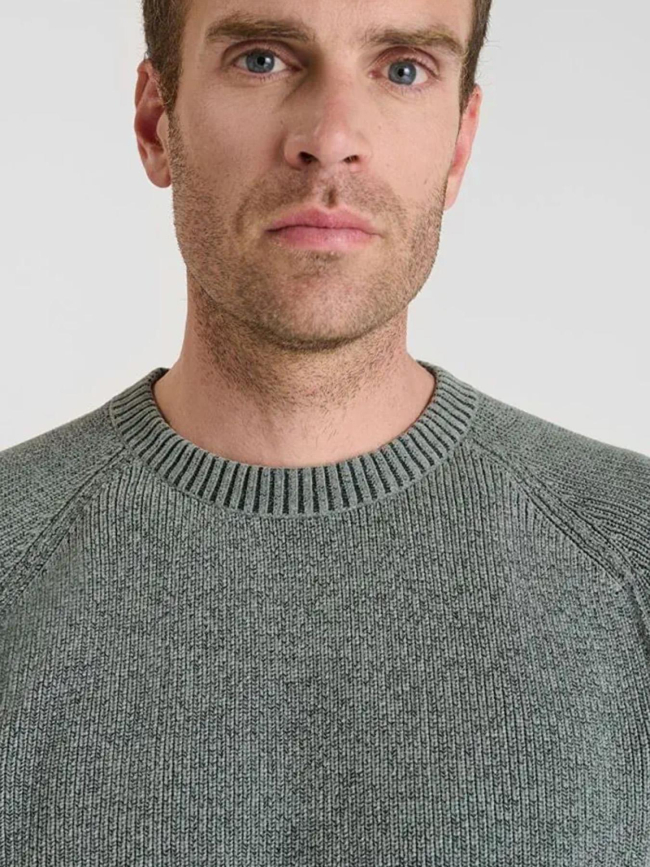 Pull en maille balar vert homme - Le Temps Des Cerises