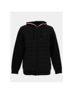 Veste bi-matière thol noir homme - Le Temps Des Cerises