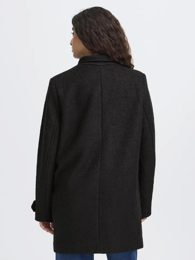 Manteau court en laine ihstipa ja8 noir femme - Ichi