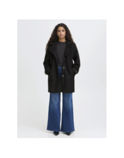 Manteau court en laine ihstipa ja8 noir femme - Ichi