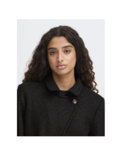 Manteau court en laine ihstipa ja8 noir femme - Ichi