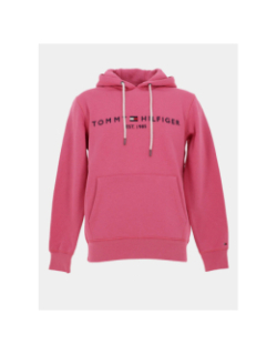 Sweat à capuche logo vintage rose homme - Tommy Hilfiger