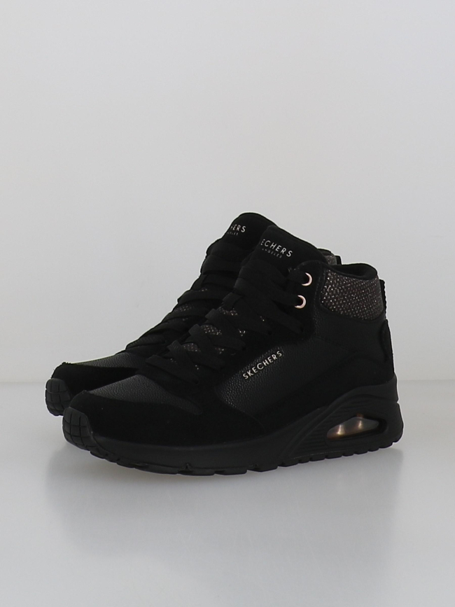 Baskets uno stacre shine noir femme - Skechers