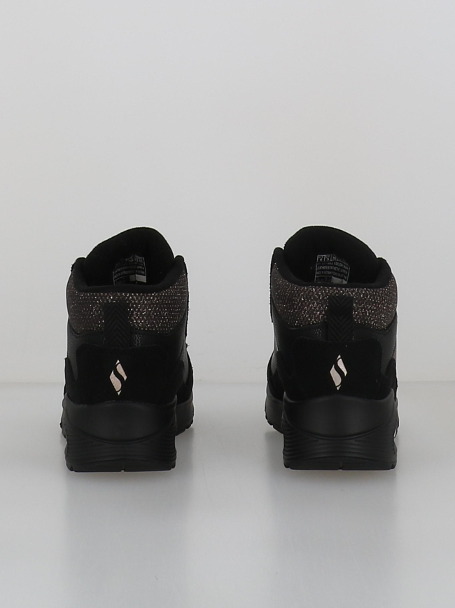 Baskets uno stacre shine noir femme - Skechers