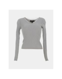 Pull côtelé pailleté roma argenté femme - Vero Moda