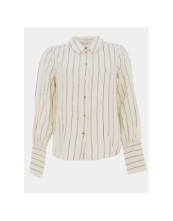 Chemisier rayé gori blanc écru femme - Vero Moda
