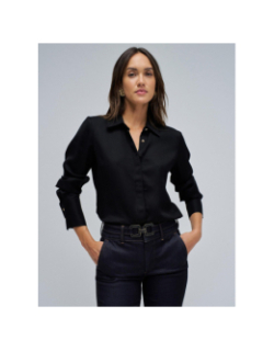 Chemisier à boutons dorés noir femme - Salsa