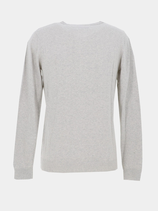 Pull col v pulser 3 gris chiné homme - Teddy Smith