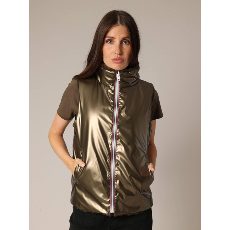 Doudoune sans manches réversible nara métallisé femme - Deeluxe