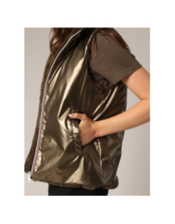 Doudoune sans manches réversible nara métallisé femme - Deeluxe