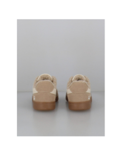 Baskets fourrées lilou wedge beige femme - Le Temps Des Cerises