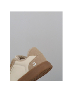 Baskets fourrées lilou wedge beige femme - Le Temps Des Cerises