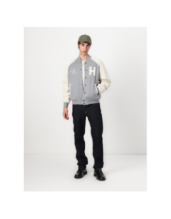 Bomber universitaire athleisure décontracté gris homme - Tommy Hilfiger
