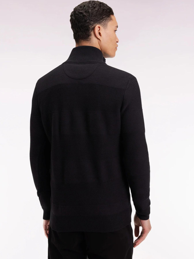 Pull à col zippé brighthoney noir homme - Eden Park