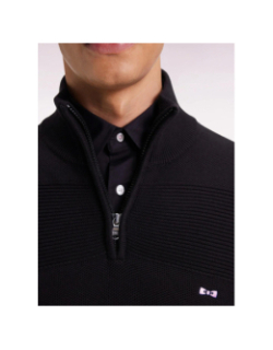 Pull à col zippé brighthoney noir homme - Eden Park