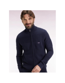 Cardigan zippé brighthoney bleu marine homme - Eden Park