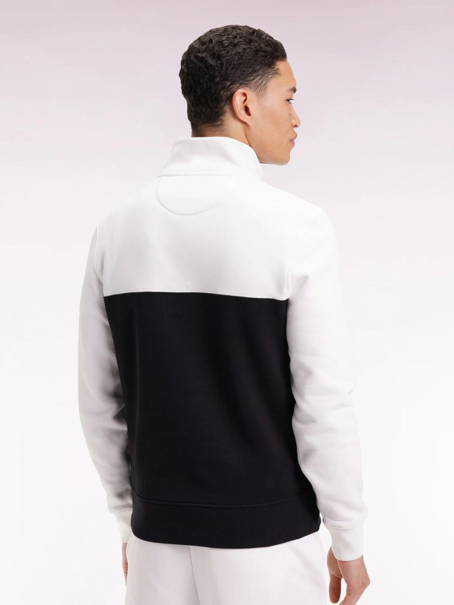 Sweat à col zippé corsaire noir et blanc homme - Eden Park