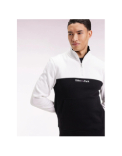 Sweat à col zippé corsaire noir et blanc homme - Eden Park