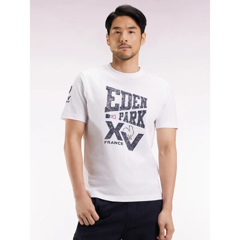 T-shirt à motif sérigraphié XV de france blanc homme - Eden Park