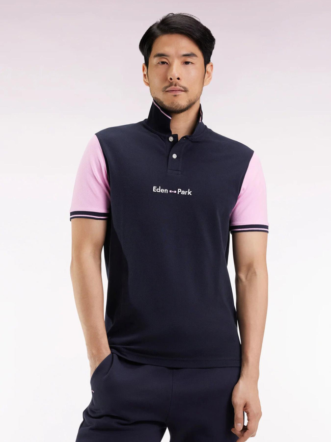 Polo à manches courtes hasparren bleu marine homme - Eden Park