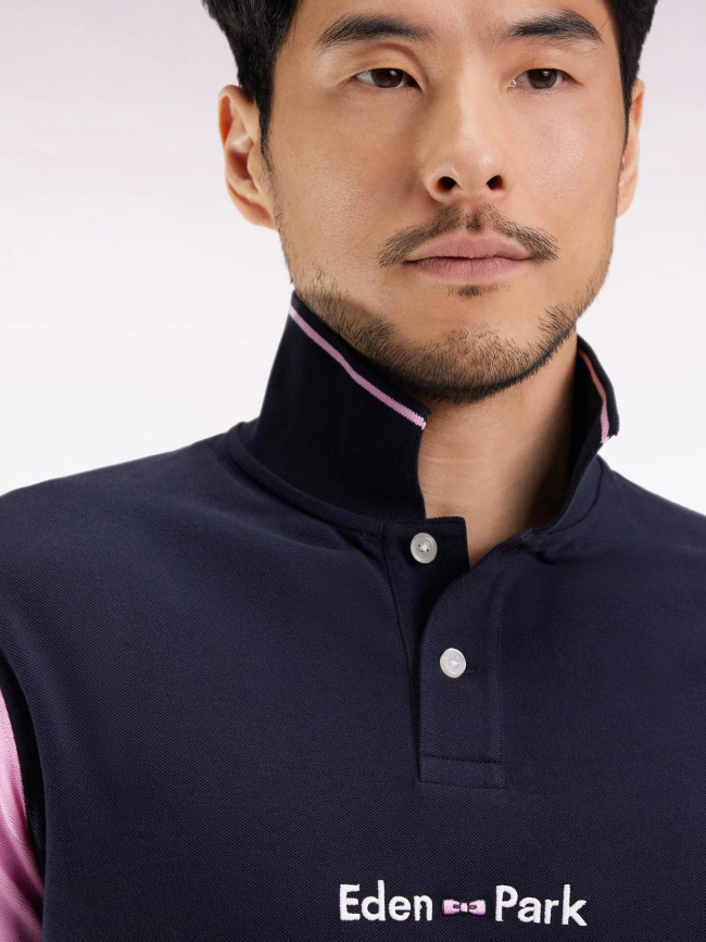 Polo à manches courtes hasparren bleu marine homme - Eden Park