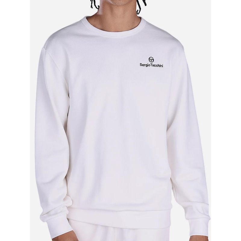 Sweat à col rond salice blanc homme - Sergio Tacchini