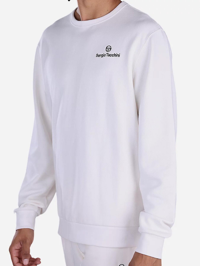 Sweat à col rond salice blanc homme - Sergio Tacchini