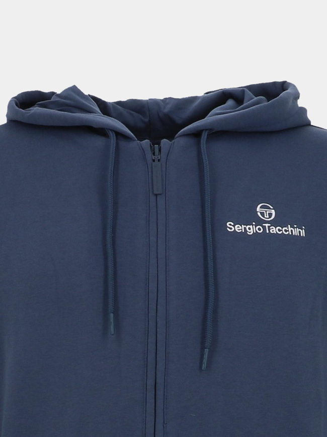 Sweat à capuche zippé cipresso bleu homme - Sergio Tacchini