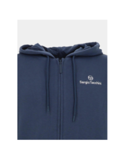 Sweat à capuche zippé cipresso bleu homme - Sergio Tacchini