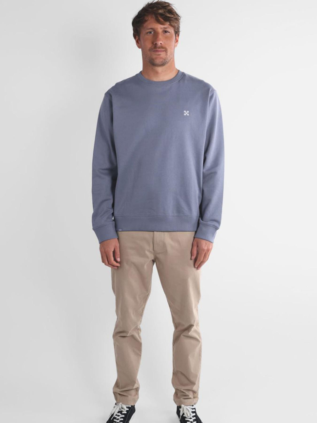 Sweat à col rond souet bleu homme - Oxbow