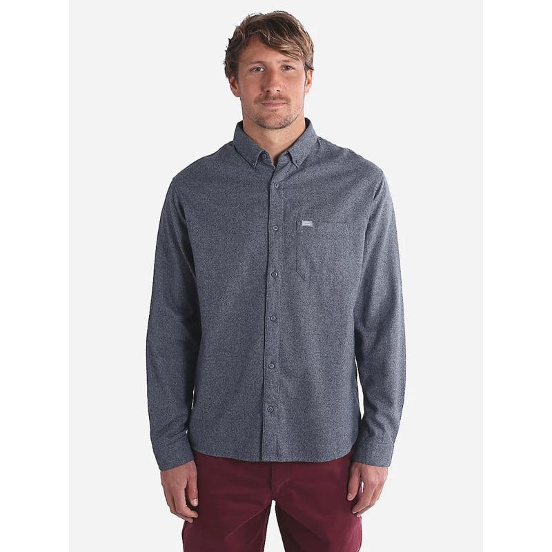 Chemise à manches longues flanelle hilltop gris homme - Oxbow