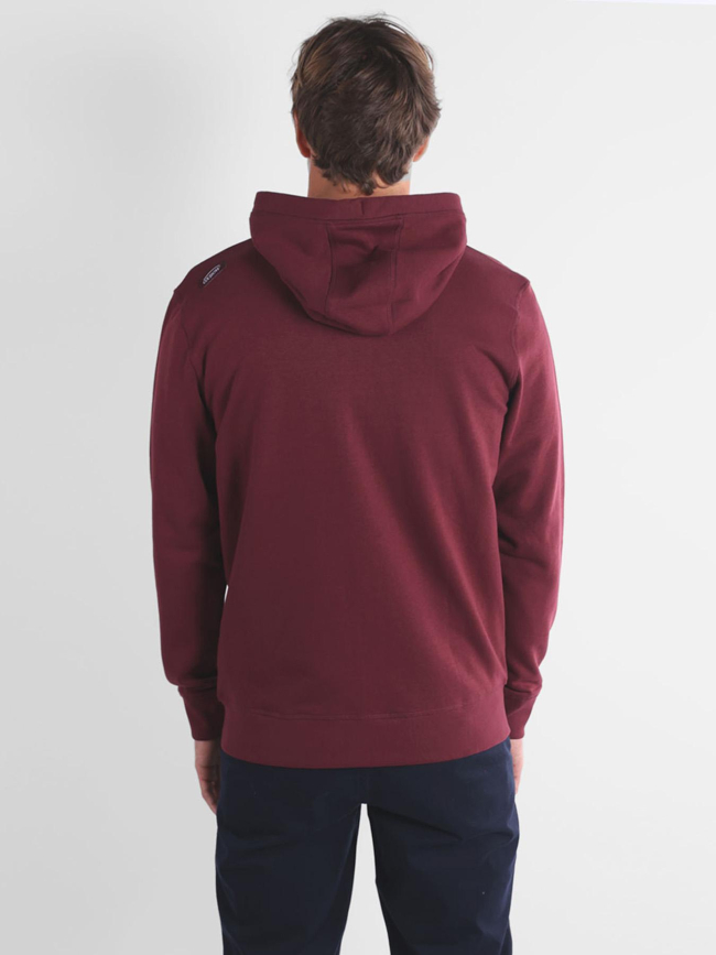 Sweat à capuche zippé salet bordeaux homme - Oxbow