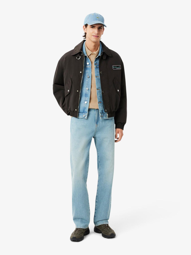 Polo regular fit en coton mélangé marron clair homme - Lacoste