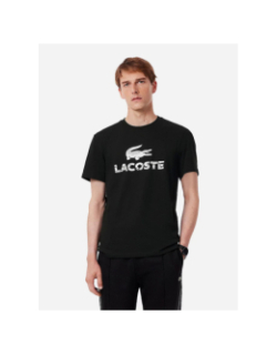 T-shirt à manches courtes urban grand logo noir homme - Lacoste
