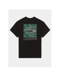 T-shirt à manches courtes urban petit logo noir homme - Lacoste