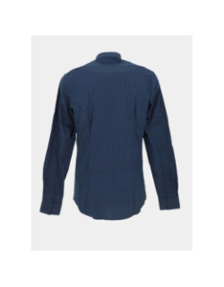 Chemise slim à motif en popeline bleu marine homme - Calvin Klein